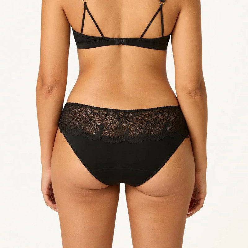 Menstruační tanga Modibodi Modicomfort Seamless Hi Waist Thong Light Teale Blue (MTMMSHWTLTB)