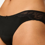 Menstruační tanga Modibodi Modicomfort Seamless Hi Waist Thong Light Teale Blue (MTMMSHWTLTB)