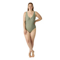 Menstruační plavky Modibodi High V Neck One Piece Oasis Green (MPMHVNOPOG)