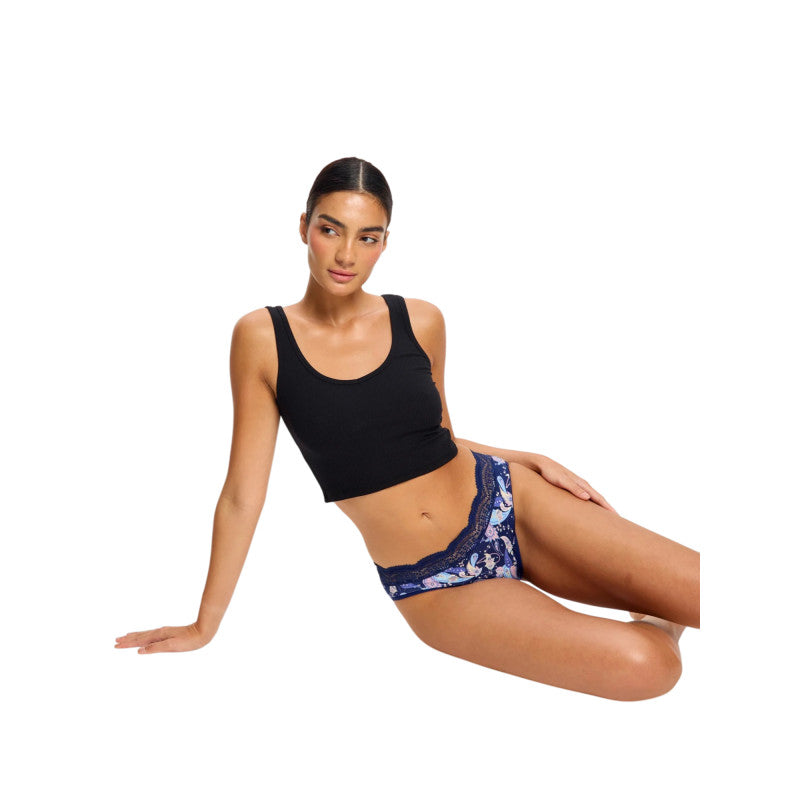 Menstruační kalhotky Modibodi Sensual Hi Waist Bikini Moderate Animalia Brown (MKMSHWBMAB)