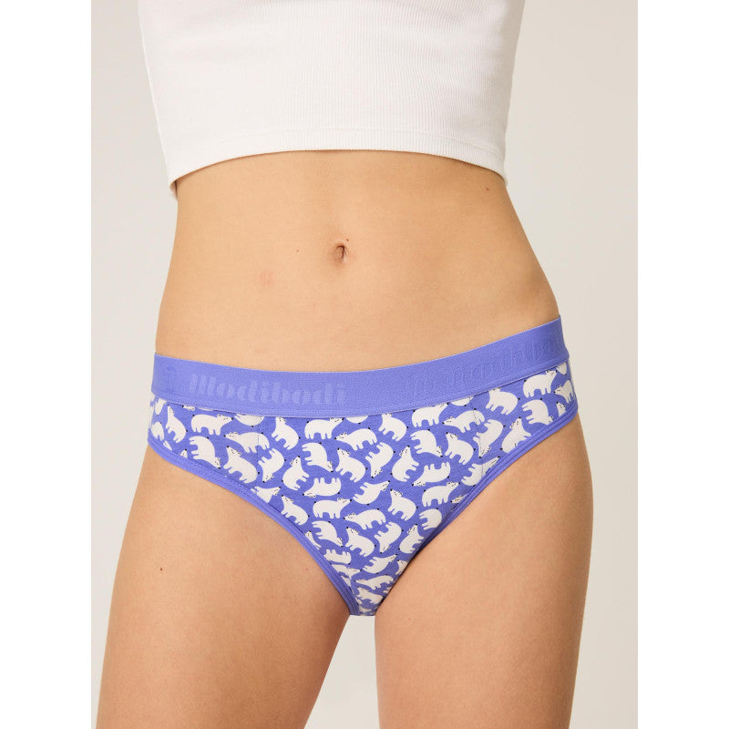 Menstruační kalhotky Modibodi Teen Hipster Bikini Maxi Polar Bear Blue (MODI4099PBB)