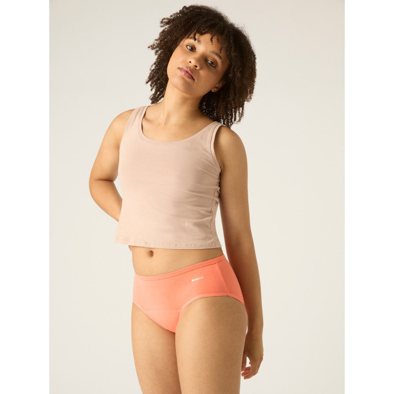 Menstruační kalhotky Modibodi Basic Mid-Rise Brief Moderate-Heavy Coral (MODI4110C)