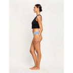 Menstruační tanga Modibodi Modicomfort Seamless Hi Waist Thong Light Teale Blue (MTMMSHWTLTB)
