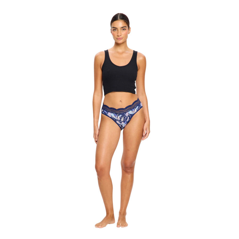 Menstruační kalhotky Modibodi Sensual Hi Waist Bikini Moderate Animalia Brown (MKMSHWBMAB)