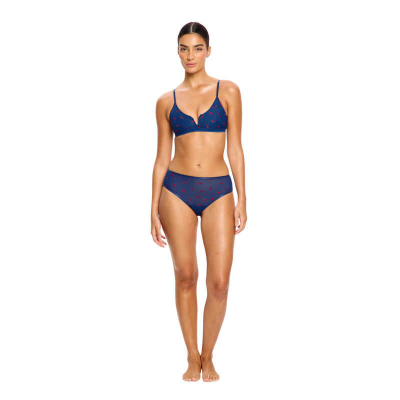Menstruační kalhotky Modibodi lntimates V Day Hi Waist Brief Moderate Navy Chilli (DKMISDHWB)