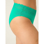 Menstruační kalhotky Modibodi Sensual Hi-Waist Bikini Moderate-Heavy Jade (MODI4038J)