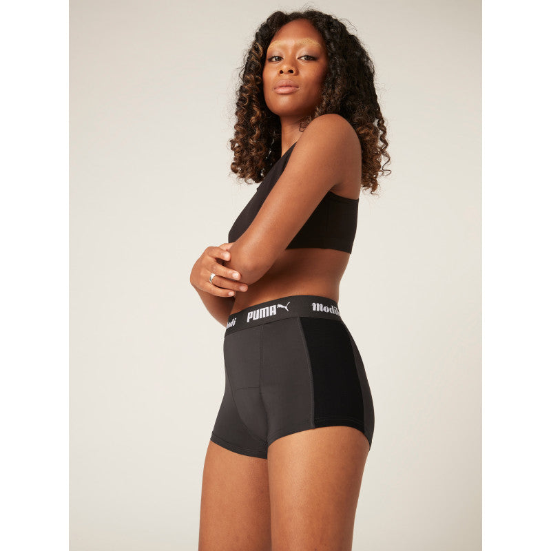 Menstruační kalhotky PUMA & Modibodi Active Boyshort Moderate-Heavy Dark (MODI4097)