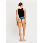 Menstruační tanga Modibodi Modicomfort Seamless Hi Waist Thong Light Teale Blue (MTMMSHWTLTB)
