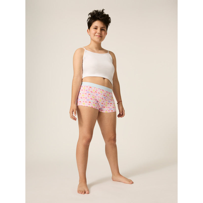 Menstruační kalhotky Modibodi Teen Hipster Boyshort Moderate-Heavy Orchid Pink - VYBALENÉ (MODI4101OPVYB)