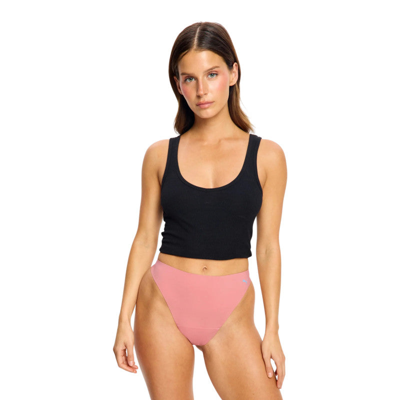 Menstruační kalhotky PUMA & Modibodi Seamfree Active Thong Light-Moderate Mist Pink (MODI4074MP)