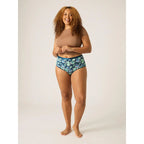 Menstruační kalhotky Modibodi Classic Full Brief Heavy-Overnight Midnight Blue Floral (MODI4015MBF)