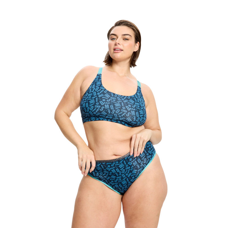 Menstruační kalhotky Modibodi Smileyworld Hi Waist Brief Super-Overnight Steel (MKMSHWBSOS)