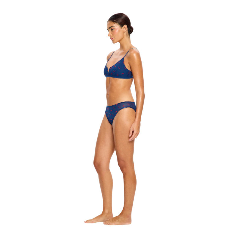 Menstruační kalhotky Modibodi lntimates V Day Cheeky Brief Light Navy Chilli (DKMIVDCBLVC)