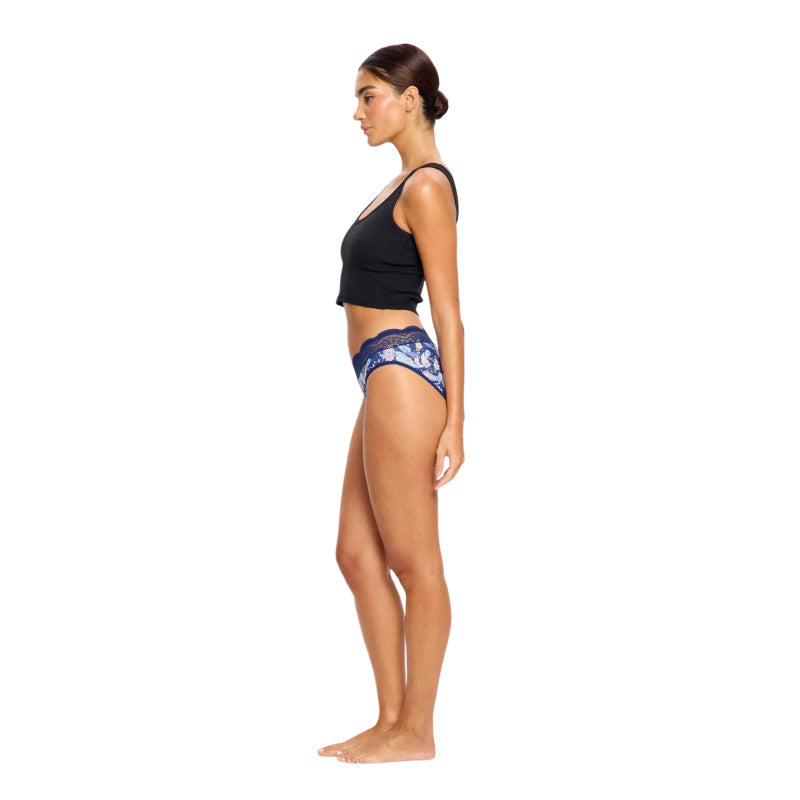 Menstruační kalhotky Modibodi Sensual Hi Waist Bikini Moderate Animalia Brown (MKMSHWBMAB)