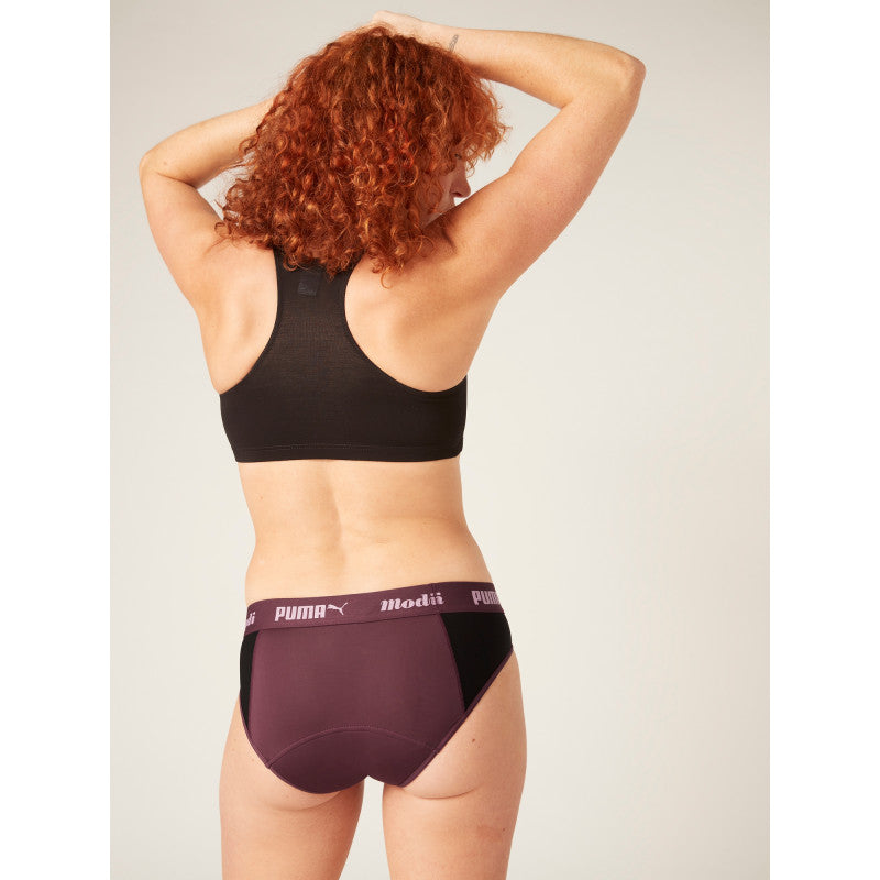 Menstruační kalhotky PUMA & Modibodi Active Brief Moderate-Heavy Grape (MODI4096)