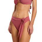 Menstruační plavky Modibodi Molokai Hi-Waist Tie Bottom High Absorbency Mauve spodní díl (MPMMHWTBHAM)