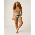 Menstruační kalhotky Modibodi Classic Bikini Maxi Midnight Blue Floral (MODI4012MBF)