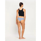 Menstruační tanga Modibodi Modicomfort Seamless Hi Waist Thong Light Teale Blue (MTMMSHWTLTB)