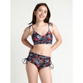 Menstruační plavky Modibodi Teen High Short Jungle Palm Black spodní díl (MODI4377)