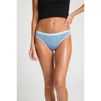 Menstruační kalhotky Modibodi Classic Bikini Light-Moderate Dusky Geo Blue (MODI4010DGB)