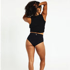 Menstruační tanga Modibodi Modicomfort Seamless Hi Waist Thong Light Teale Blue (MTMMSHWTLTB)