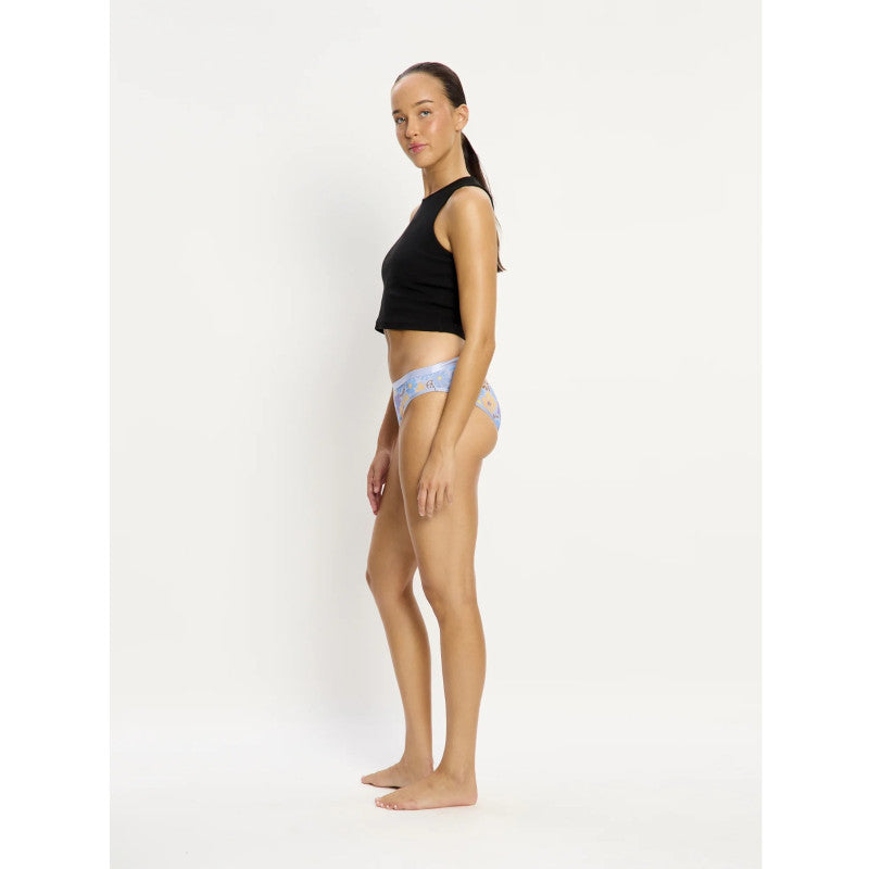Menstruační kalhotky Modibodi Classic Bikini Super Happy Daisy Blue (CLBIMHHDBW)
