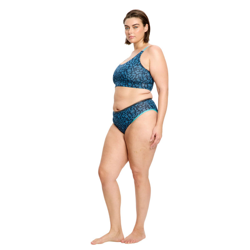 Menstruační kalhotky Modibodi Smileyworld Hi Waist Brief Super-Overnight Steel (MKMSHWBSOS)