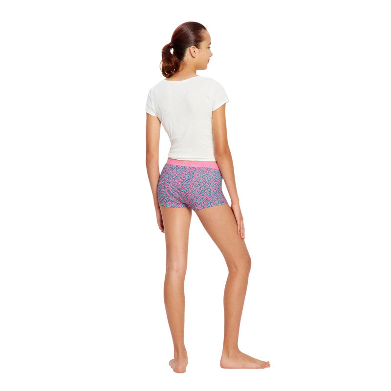 Dívčí menstruační kalhotky Modibodi Teen Hipster Boyshort Super Boho Botanical Blue (DMKMTHBSBBB)
