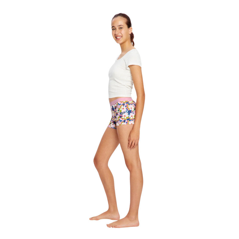 Dívčí menstruační kalhotky Modibodi Teen Hipster Boyshort Super Boho Botanical Blue (DMKMTHBSBBB)