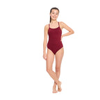 Dívčí menstruační plavky Modibodi Teen Performance One Piece Maroon jednodílné (DMPMTPOPMJ)