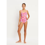 Dívčí menstruační plavky Modibodi Marine Dream Teen Swimwear One Piece Light Tropicana Crush jednodílné (DMPMMDTSOPLTCJ)