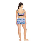 Dívčí menstruační plavky Modibodi Performance Hi Waist Short Super Marble Blue spodní díl (DMPMPHWSSMB)