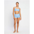 Dívčí plavky Modibodi crop top Jungle palm black horní díl (DPMHDCTPB)