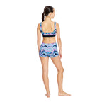 Dívčí plavky Modibodi Performance Reversible Crop Top Marble Blue horní díl (DPMPRCTMB)