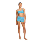 Dívčí menstruační plavky Modibodi Performance Hi Waist Short Super Marble Blue spodní díl (DMPMPHWSSMB)
