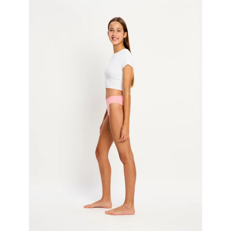Dívčí menstruační kalhotky Modibodi Teen Hipster Bikini Moderate Flower Power Pink (DMKMTHBMFPP)