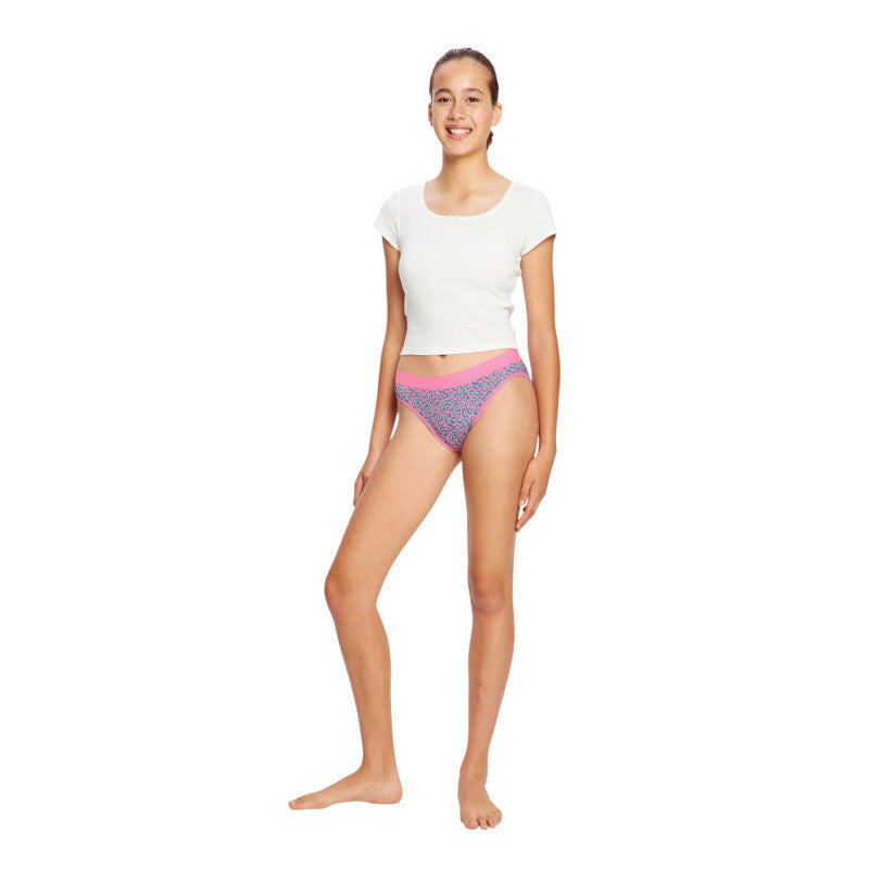 Dívčí menstruační kalhotky Modibodi Smileyworld Teen Hipster Bikini Moderate Lucky Lemon Limes (DMKMSTHBMLLL)
