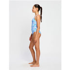 Dívčí menstruační plavky Modibodi Performance Racerback One Piece Super Marble Blue jednodílné (DMPMPROPSMB)