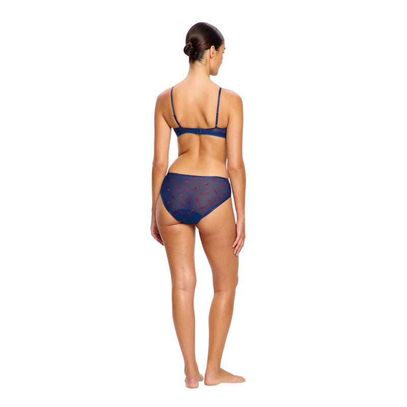 Podprsenka Modibodi lntimates V Day V-Bralette Navy Chilli (PMIVDBVC)